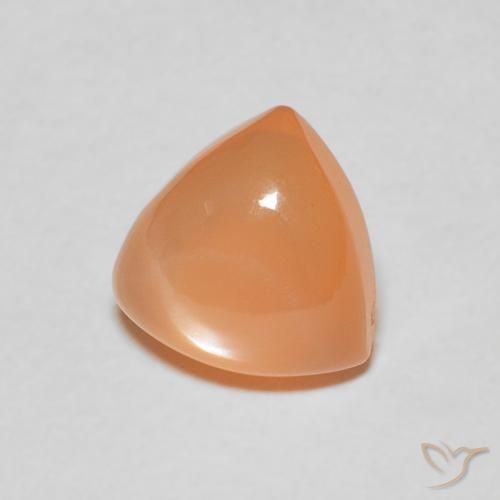 Pierre de lune Medium Light-Orange naturelle Trillion, 1.86 ct, Translucide