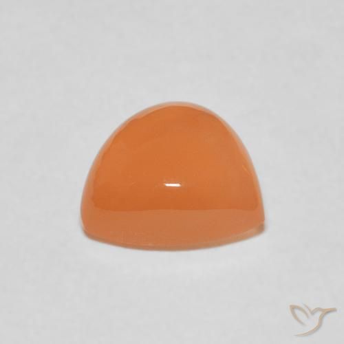 Pierre de lune Medium Light-Orange naturelle Trillion, 1.86 ct, Translucide