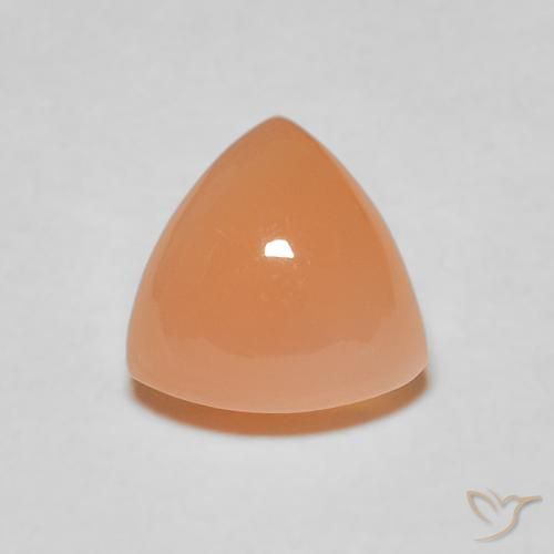 Pierre de lune Medium Light-Orange naturelle Trillion, 2.21 ct, Translucide