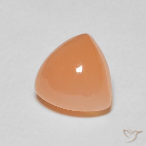Pierre de lune Medium Light-Orange naturelle Trillion, 2.21 ct, Translucide