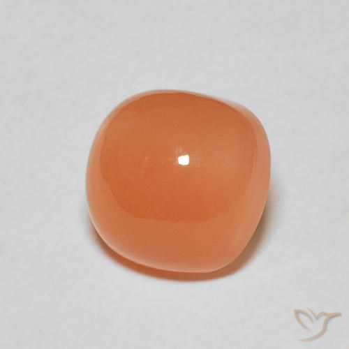 Pierre de lune Orange clair naturelle Coussin, 2.52 ct, Translucide