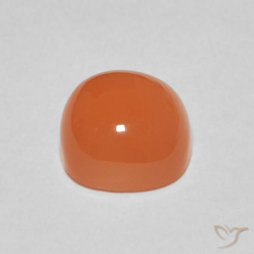 Pierre de lune Orange clair naturelle Coussin, 2.52 ct, Translucide