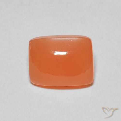 Pierre de lune Orange foncé naturelle Coussin, 2.40 ct, Translucide