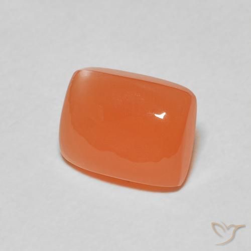 Pierre de lune Orange foncé naturelle Coussin, 2.40 ct, Translucide