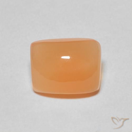 2.53ct Naturel Abricot orange Pierre de lune, Coussin, Translucide
