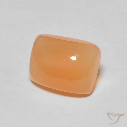 Pierre de lune Abricot orange naturelle Coussin, 2.53 ct, Translucide