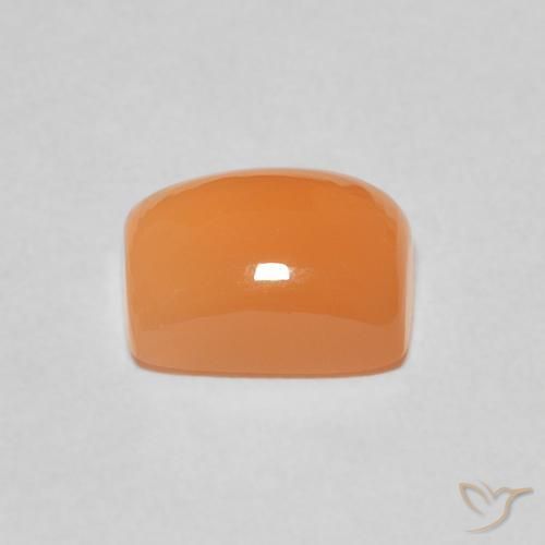 Pierre de lune Abricot orange naturelle Coussin, 2.53 ct, Translucide