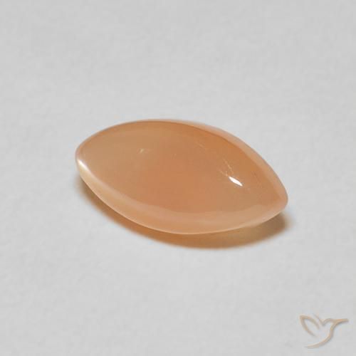 Pierre de lune Medium Light-Orange naturelle Marquise, 1.21 ct, Translucide