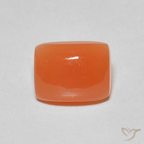 2.18ct Naturel Orange rougeâtre Pierre de lune, Coussin, Translucide