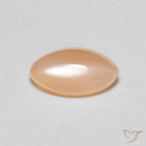 1.35ct Naturel Pêche Orange Pierre de lune, Marquise, Translucide