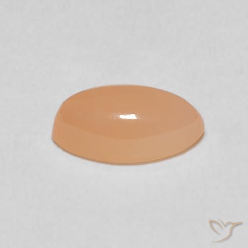 Pierre de lune Pêche Orange naturelle Marquise, 1.35 ct, Translucide