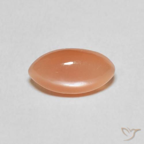 Pierre de lune Orange cantaloup naturelle Marquise, 1.11 ct, Translucide