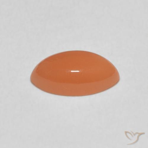 Pierre de lune Orange cantaloup naturelle Marquise, 1.11 ct, Translucide