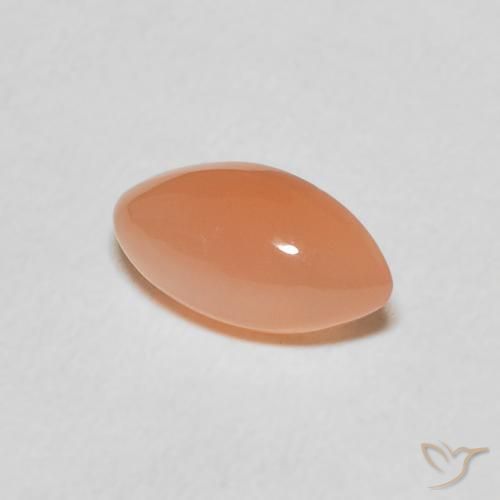 Pierre de lune Orange moyen naturelle Marquise, 1.06 ct, Translucide