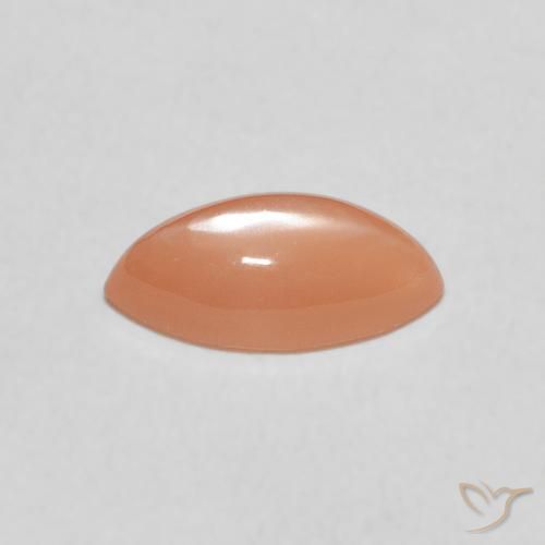 Pierre de lune Orange moyen naturelle Marquise, 1.06 ct, Translucide