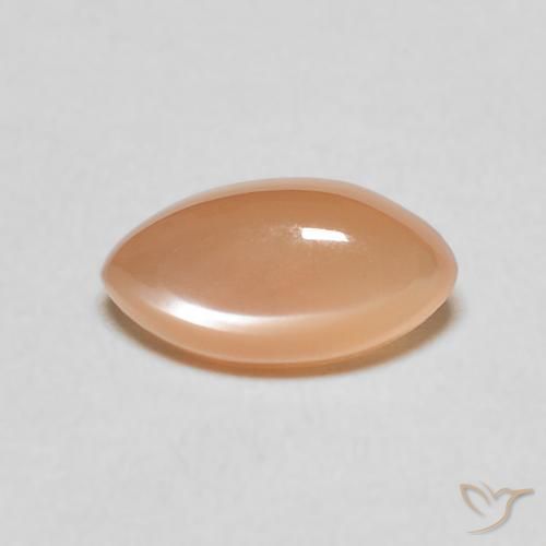 1.47ct Naturel Medium Light-Orange Pierre de lune, Marquise, Translucide