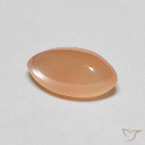 Pierre de lune Medium Light-Orange naturelle Marquise, 1.47 ct, Translucide