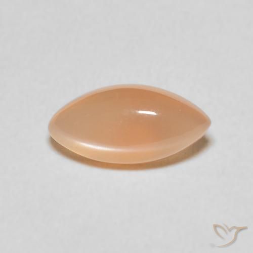 1.16ct Naturel Pêche Orange Pierre de lune, Marquise, Translucide