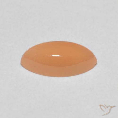 Pierre de lune Pêche Orange naturelle Marquise, 1.16 ct, Translucide