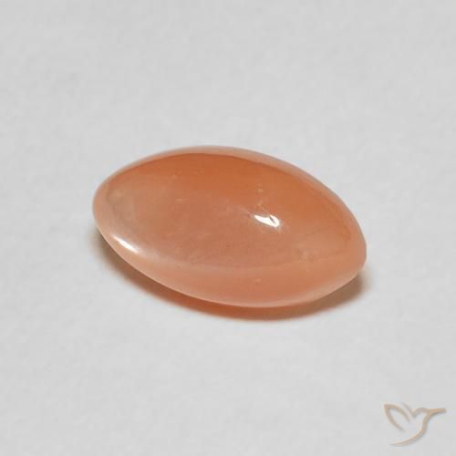 Pierre de lune Orange moyen naturelle Marquise, 1.34 ct, Translucide