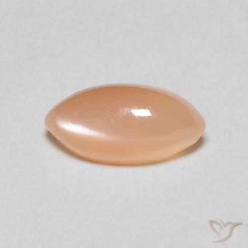 1.35ct Naturel Medium Light-Orange Pierre de lune, Marquise, Translucide