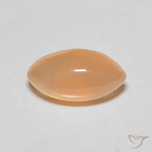 1.35ct Naturel Pêche Orange Pierre de lune, Marquise, Translucide