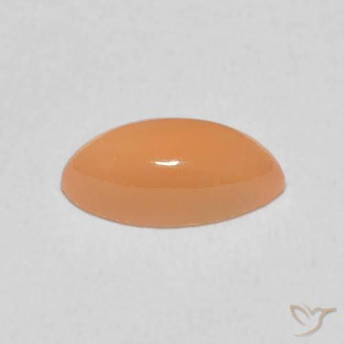Pierre de lune Pêche Orange naturelle Marquise, 1.35 ct, Translucide