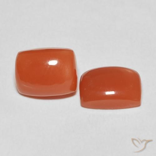 Shop natural 4.60ct Orange moyen Pierre de lune gems, Coussin, from Inde at GemSelect. In stock, global shipping!