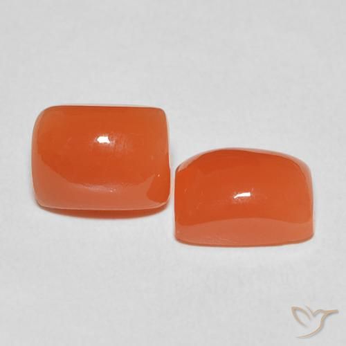 Shop natural 5.26ct Orange feu Pierre de lune gems, Coussin, from Inde at GemSelect. In stock, global shipping!