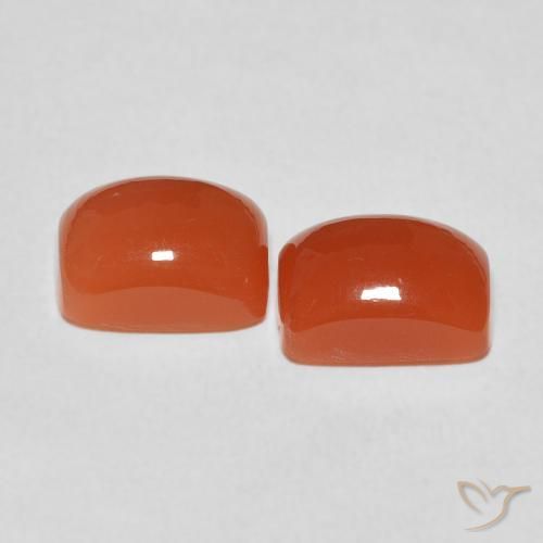 Shop natural 5.12ct Orange moyen Pierre de lune gems, Coussin, from Inde at GemSelect. In stock, global shipping!