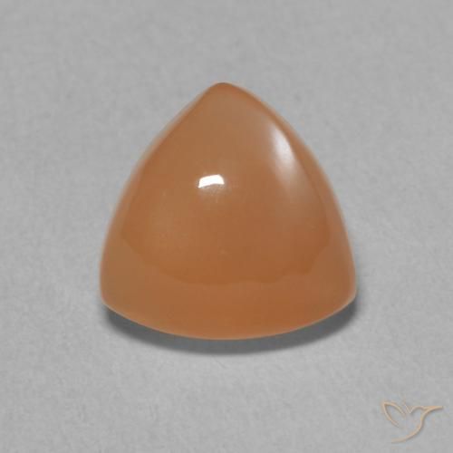 Pierre de lune Orange rougeâtre naturelle Trillion, 1.77 ct, Translucide