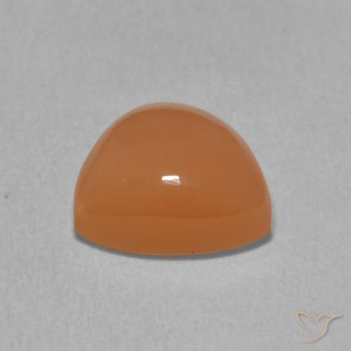 Pierre de lune Orange rougeâtre naturelle Trillion, 1.77 ct, Translucide