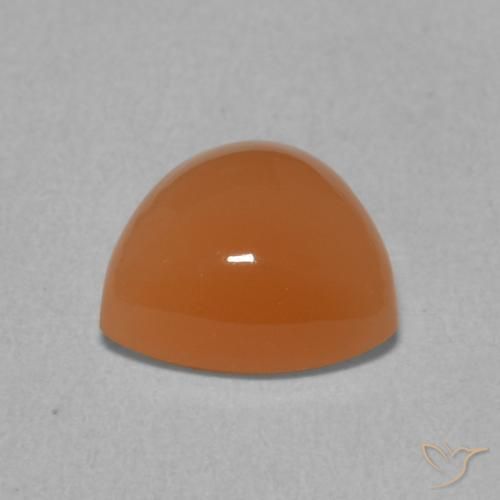 Pierre de lune Orange abricot chaud naturelle Trillion, 1.91 ct, Translucide