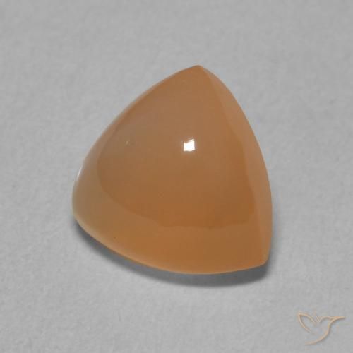 Pierre de lune Orange moyen naturelle Trillion, 1.81 ct, Translucide
