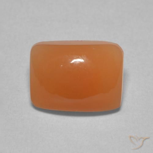 2.00ct Naturel Orange clair Pierre de lune, Coussin, Translucide