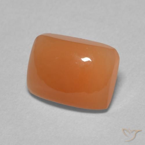 Pierre de lune Orange clair naturelle Coussin, 2.00 ct, Translucide