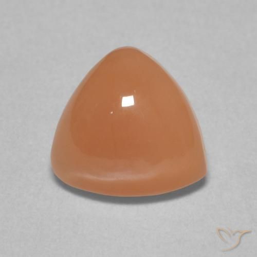 1.54ct Naturel Orange clair Pierre de lune, Trillion, Translucide