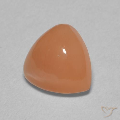 Pierre de lune Orange clair naturelle Trillion, 1.54 ct, Translucide