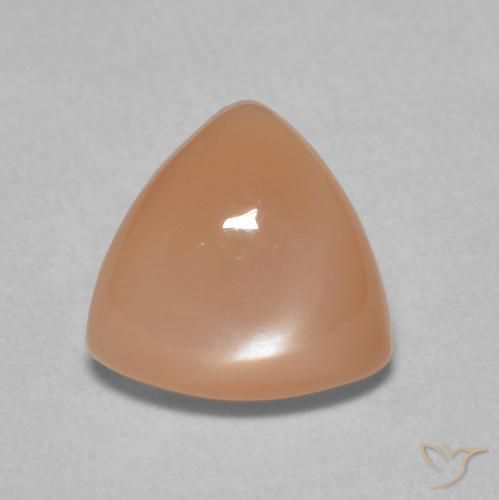 1.66ct Naturel Orange cantaloup Pierre de lune, Trillion, Translucide