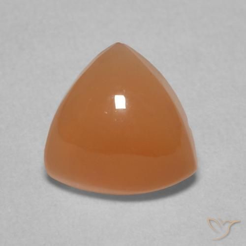 1.63ct Naturel Orange foncé Pierre de lune, Trillion, Translucide