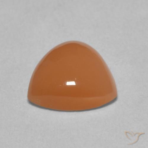 Pierre de lune Orange foncé naturelle Trillion, 1.63 ct, Translucide