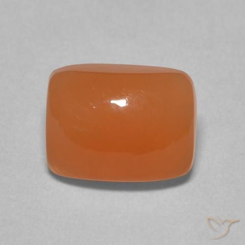 Pierre de lune Orange moyen naturelle Coussin, 2.28 ct, Translucide