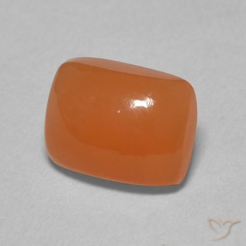 Pierre de lune Orange moyen naturelle Coussin, 2.28 ct, Translucide