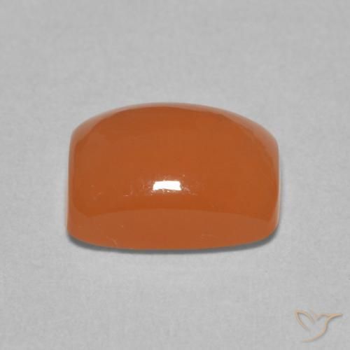 Pierre de lune Orange moyen naturelle Coussin, 2.28 ct, Translucide
