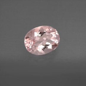 Morganite Rose clair naturelle Coupe ovale, 1.70 ct, VVS