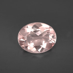 Morganite rose naturelle coupe ovale, 1,86 ct, VS