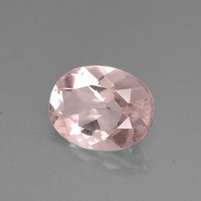 Morganite rose naturelle coupe ovale, 1,47 ct, VVS-VS