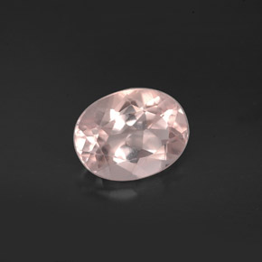 Morganite rose naturelle coupe ovale, 1,58 ct, VVS-VS