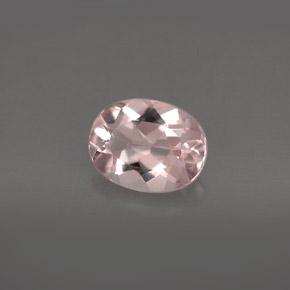 Morganite rose naturelle coupe ovale, 1,56 ct, VVS