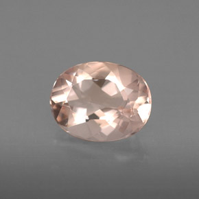 Morganite rose naturelle coupe ovale, 1,48 ct, VVS